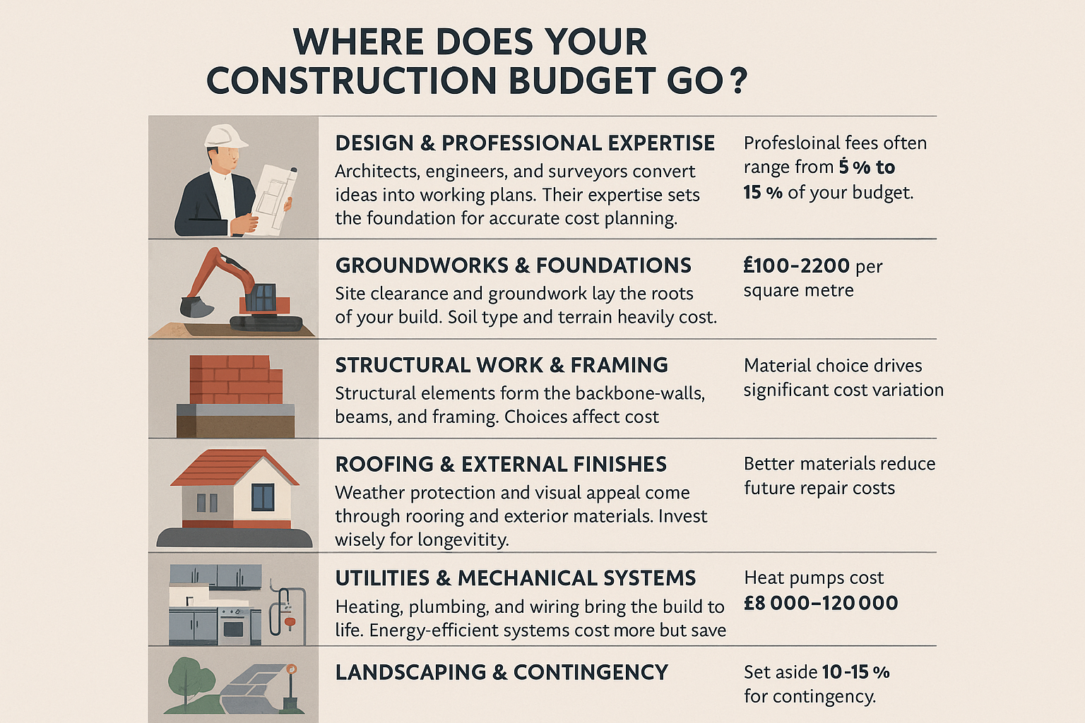 Breakdown of Construction Cost Components